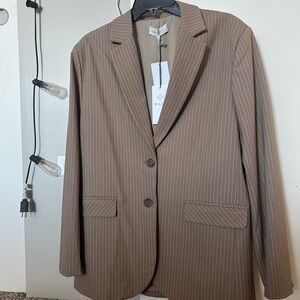 Brown Pinstripe Blazer
